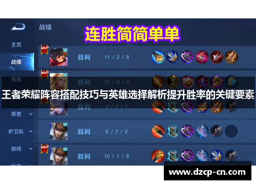 王者荣耀阵容搭配技巧与英雄选择解析提升胜率的关键要素